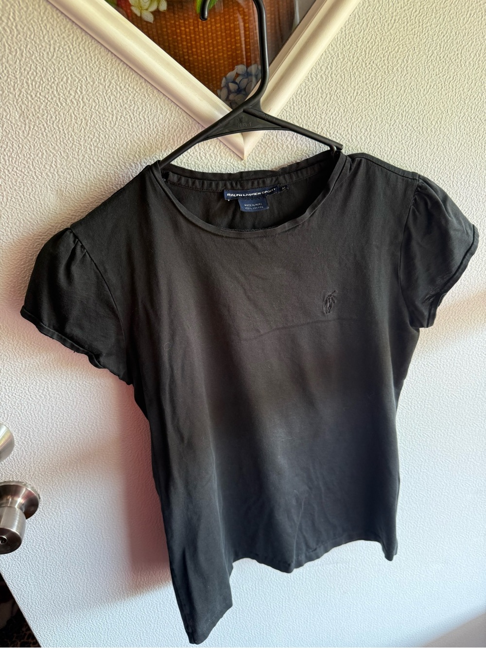 Ralph Lauren Sport Black Short Sleeve Crewneck Tee